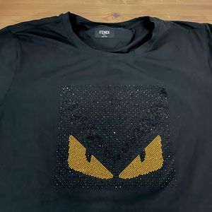 This stunning black Fendi Monster Collection size Large
